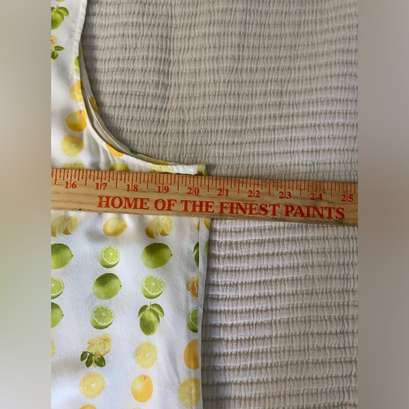 Equipment Femme 100% Silk Button Down Tank Dickey Citrus Lemons Limes Roses L - Picture 8 of 9
